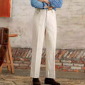Old Money Style Original Embryo Color Straight Bootcut Pants - L’Heure Marquée 