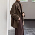 A Classic Long Double-faced Wool Coat Old Money Style For Winter - L’Heure Marquée 
