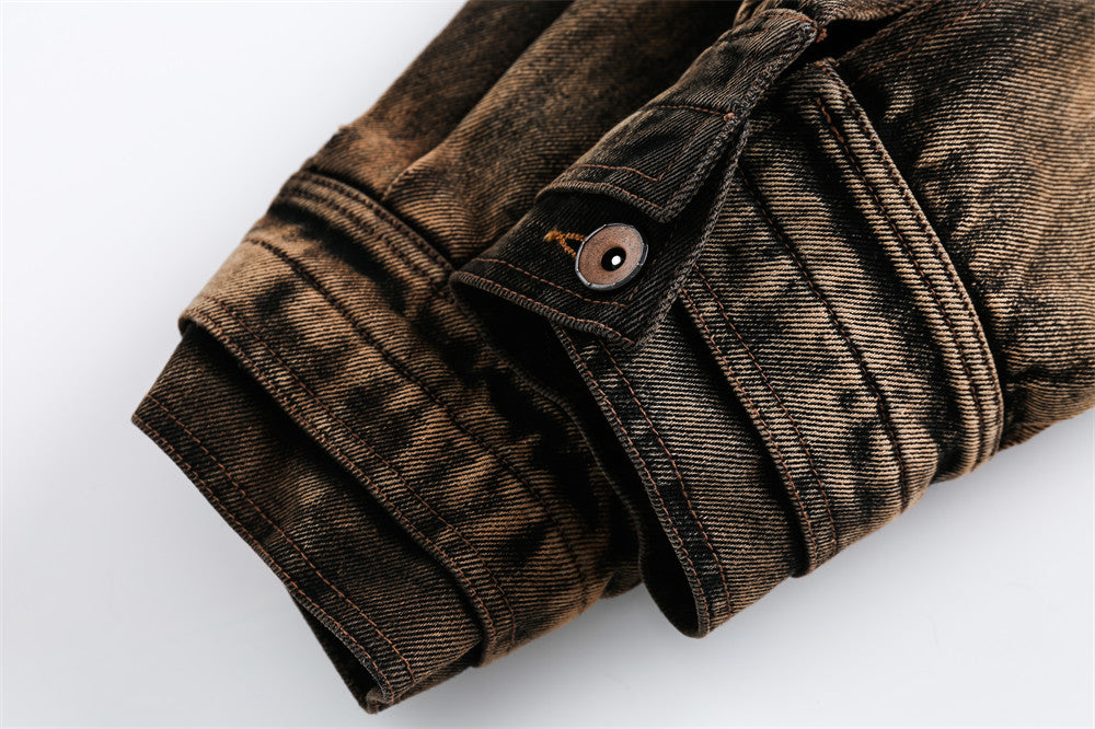 Punk Waste Soil Tie-dye Do The Old Cowboy Coat - L’Heure Marquée 