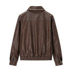 Retro Old Money Style Motorcycle Jacket - L’Heure Marquée 
