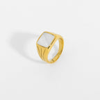 Stainless Steel Ring 18K Gold Plated Ring - L’Heure Marquée 