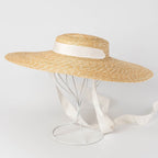 Simple And Fashionable Strappy Straw Flat Hat - L’Heure Marquée 