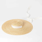 Simple And Fashionable Strappy Straw Flat Hat - L’Heure Marquée 