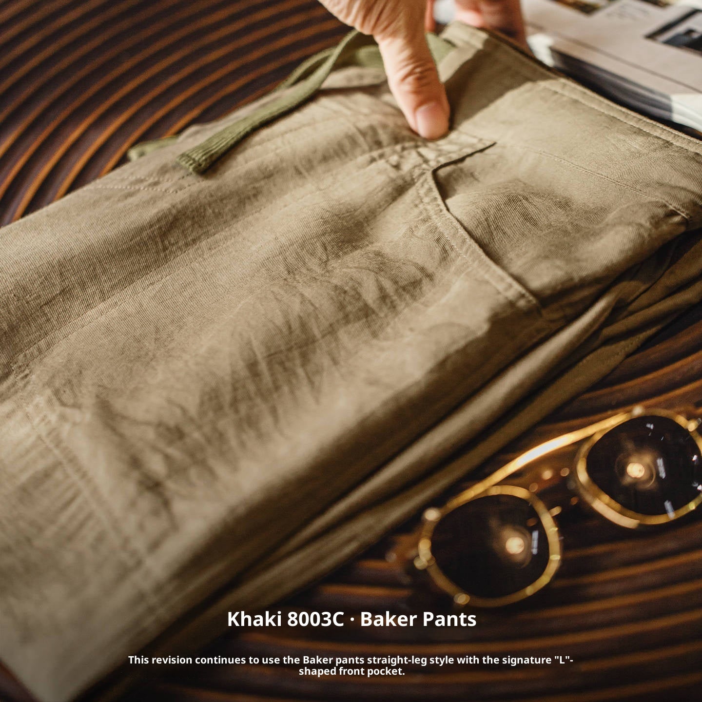 Old Money Style Thin Draping Linen Khaki Baker Pant - L’Heure Marquée 