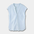 Minimalist Old Money Style Pure Linen V-neck Sleeveless Shirt - L’Heure Marquée 