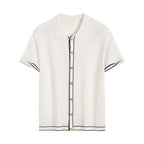 Simple Cardigan Contrast Color Lapels Old Money Style - L’Heure Marquée 
