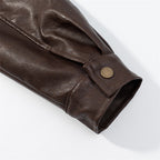 Retro Old Money Style Motorcycle Jacket - L’Heure Marquée 