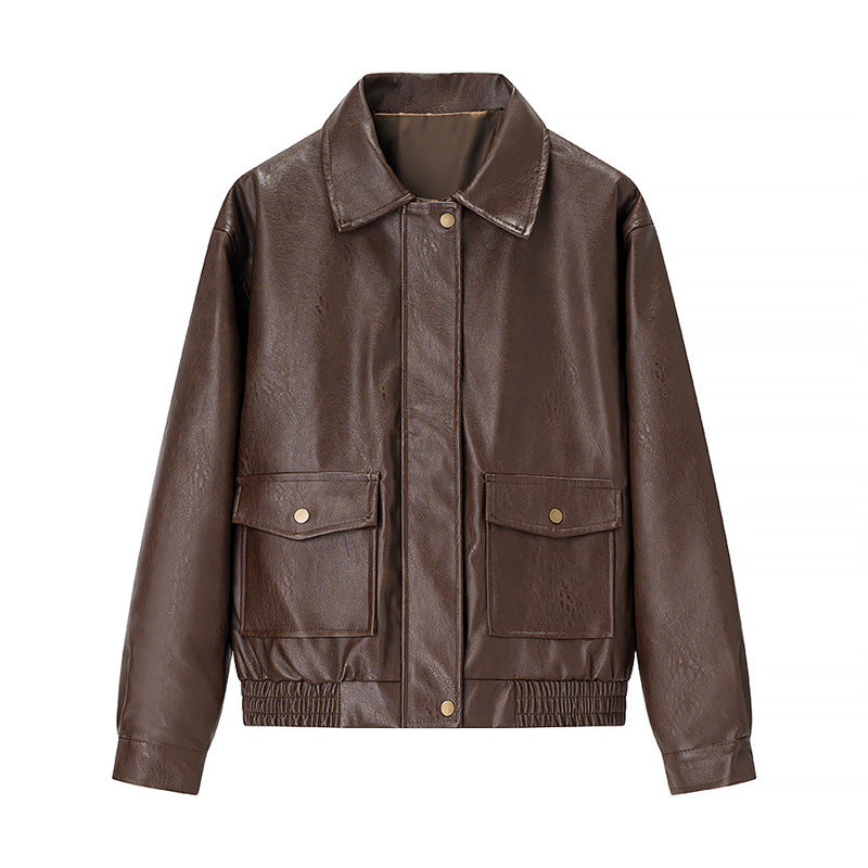 Retro Old Money Style Motorcycle Jacket - L’Heure Marquée 