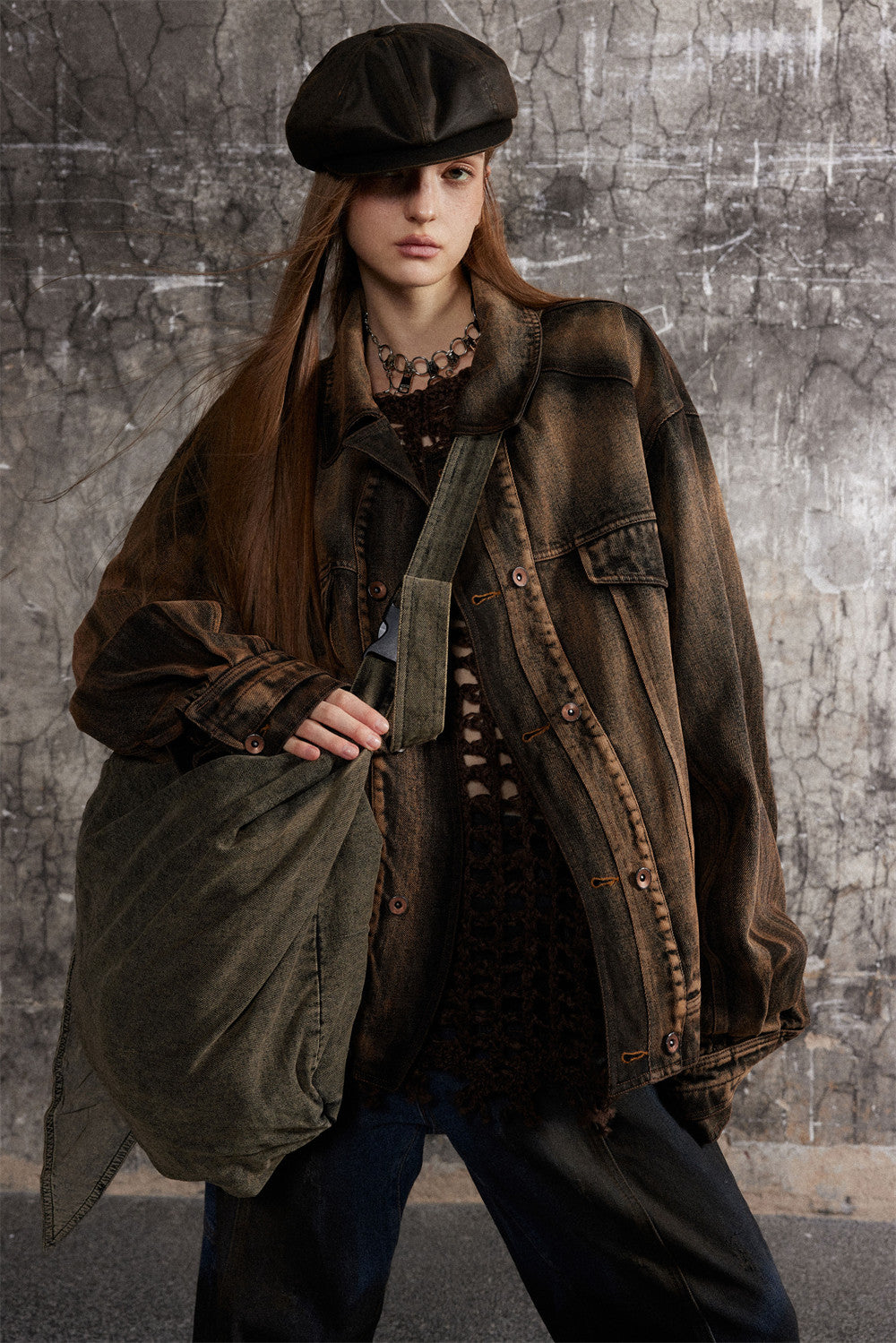 Punk Waste Soil Tie-dye Do The Old Cowboy Coat - L’Heure Marquée 