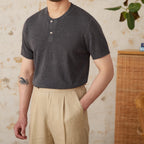 Linen Blended Men's Young Old Money Style Sweater - L’Heure Marquée 