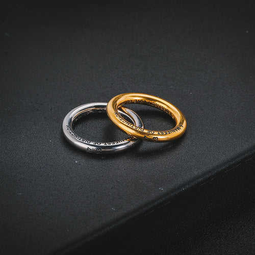 Titanium Steel Men Ring - L’Heure Marquée 