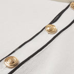 Simple Cardigan Contrast Color Lapels Old Money Style - L’Heure Marquée 