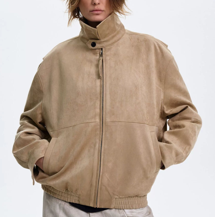 The Old Money Vibe Vintage Suede Jacket - L’Heure Marquée 