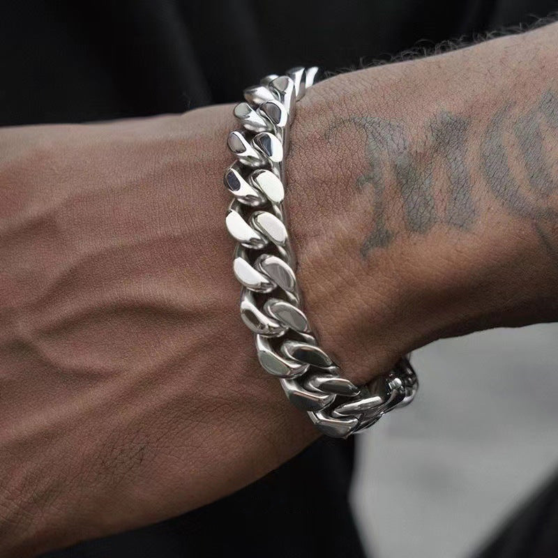 Men Fashion Cuban Chain Bracelet - L’Heure Marquée 