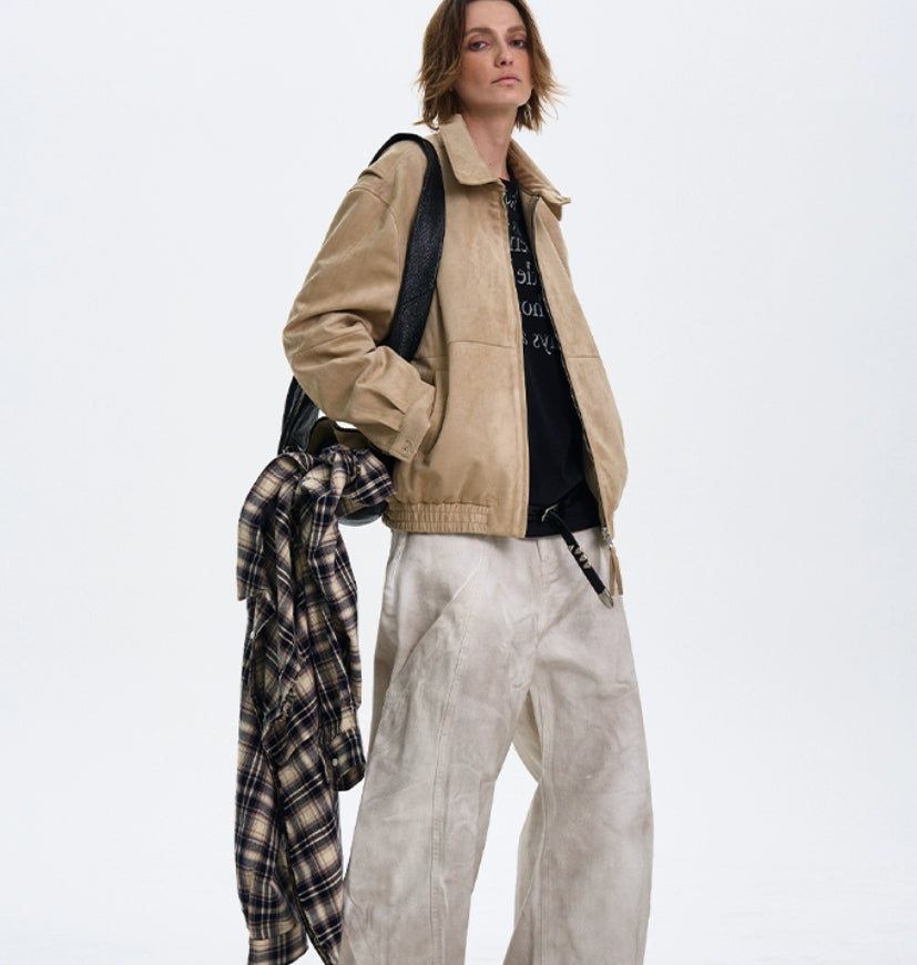 The Old Money Vibe Vintage Suede Jacket - L’Heure Marquée 