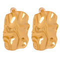 Square Pleated Earrings - L’Heure Marquée 