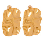 Square Pleated Earrings - L’Heure Marquée 