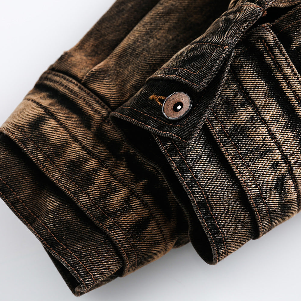Punk Waste Soil Tie-dye Do The Old Cowboy Coat - L’Heure Marquée 