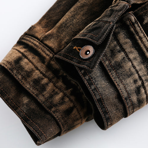 Punk Waste Soil Tie-dye Do The Old Cowboy Coat - L’Heure Marquée 