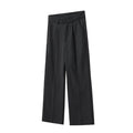 Old Money Style Pleated American Neutral Straight Casual Suit Pants - L’Heure Marquée 