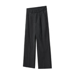 Old Money Style Pleated American Neutral Straight Casual Suit Pants - L’Heure Marquée 