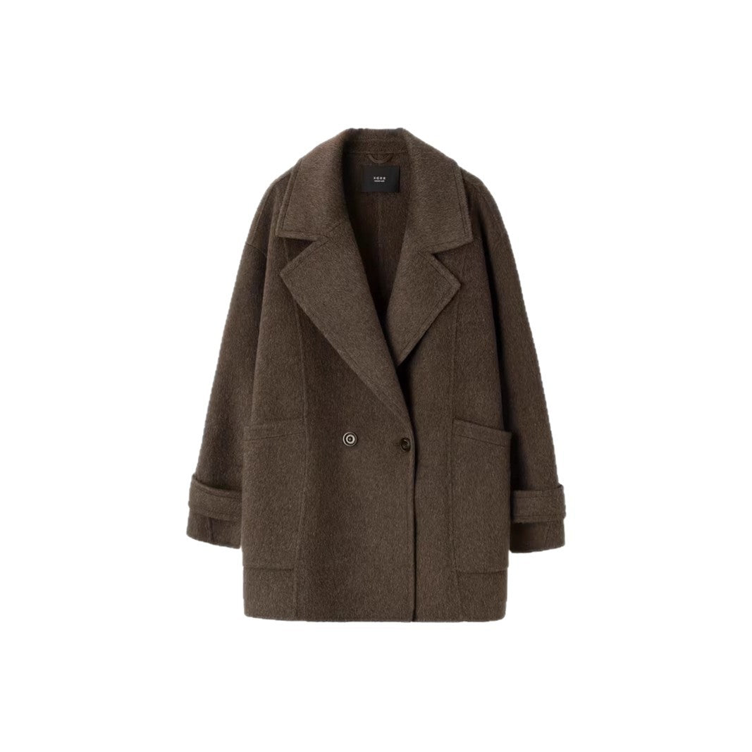 A Classic Long Double-faced Wool Coat Old Money Style For Winter - L’Heure Marquée 